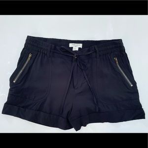 💎Forever 21 black woven shorts with drawstring belt loops front pockets